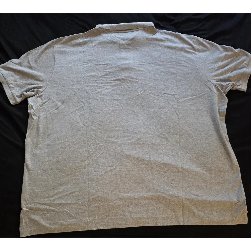 Polo Ralph Lauren Cotton Polo Shirt Men's Big & Tall 6XB Gray w/ White Pony NWT